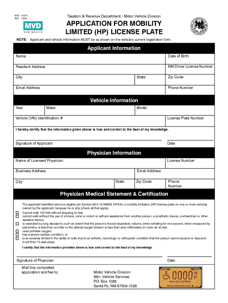 AFFIDAVIT of NEW MEXICO RESIDENCY Motor Vehicle Division NM  Form