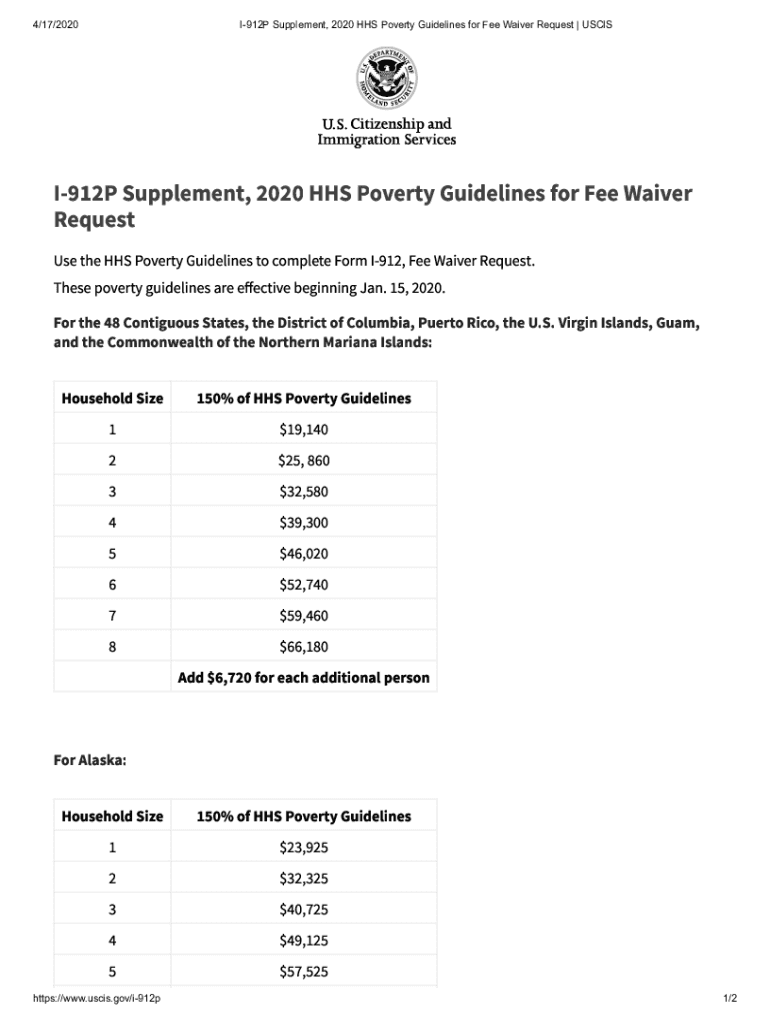 Hhs Poverty Guidelines  Form