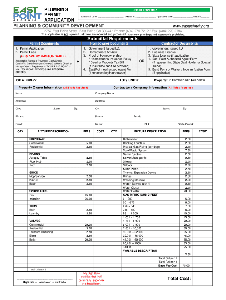 Permit # Department of Planning &amp; Community Development  Form