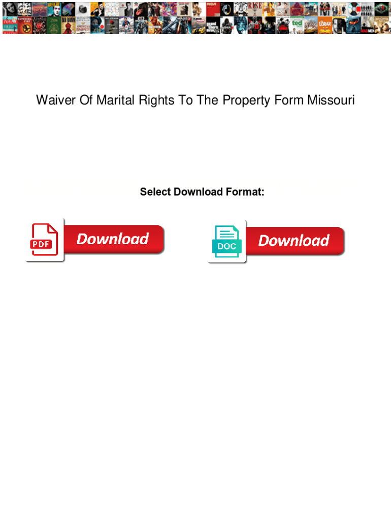 Waiver of Marital Rights to the Property Form