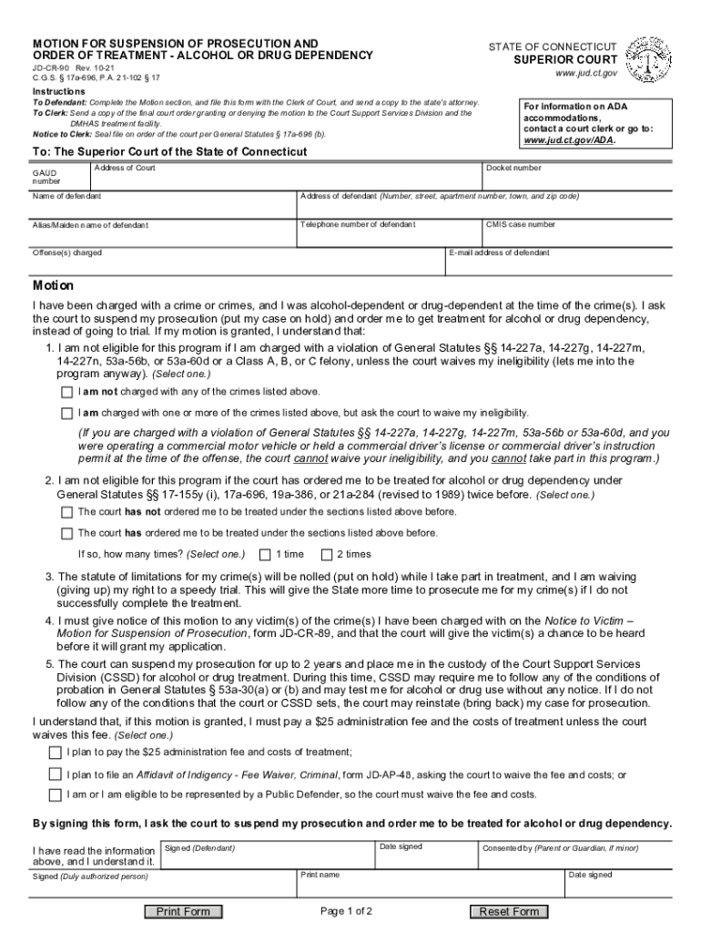  NOTICE of APPLICATION for ACCELERATED Connecticut 2021-2024