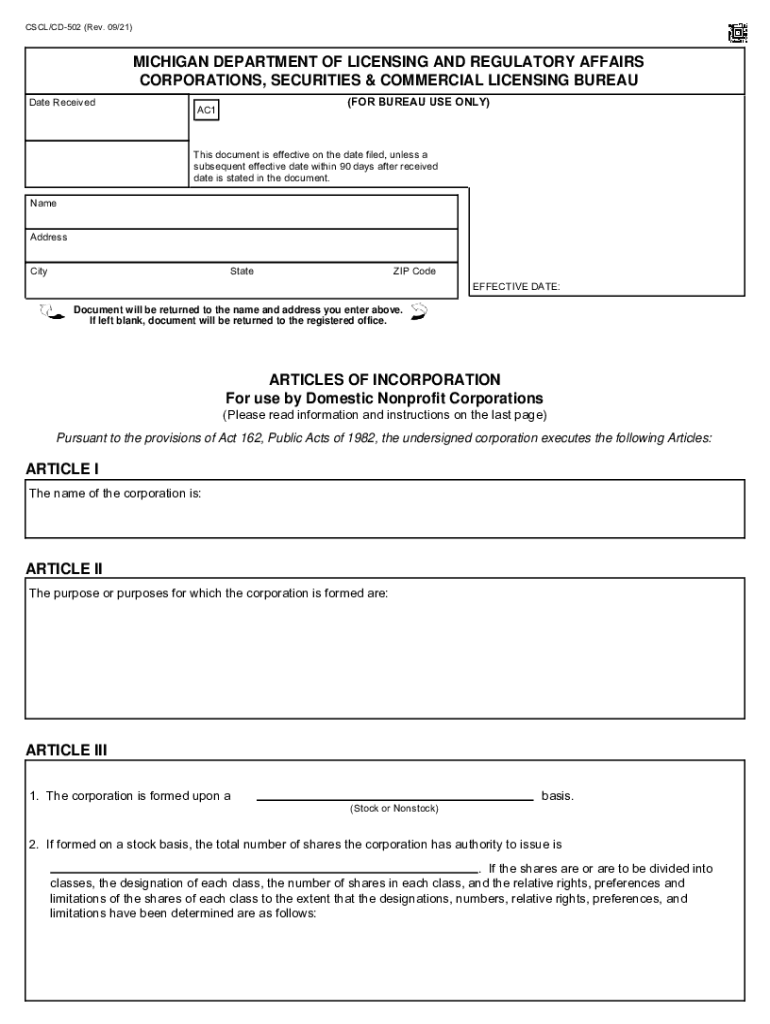  0921 MICHIGAN DEPARTMENT of LICENSING and REGULATORY 2021-2024