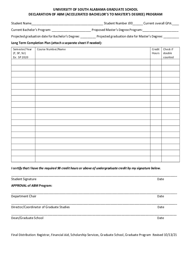 Electrical Engineering MS University of South Alabama  Form