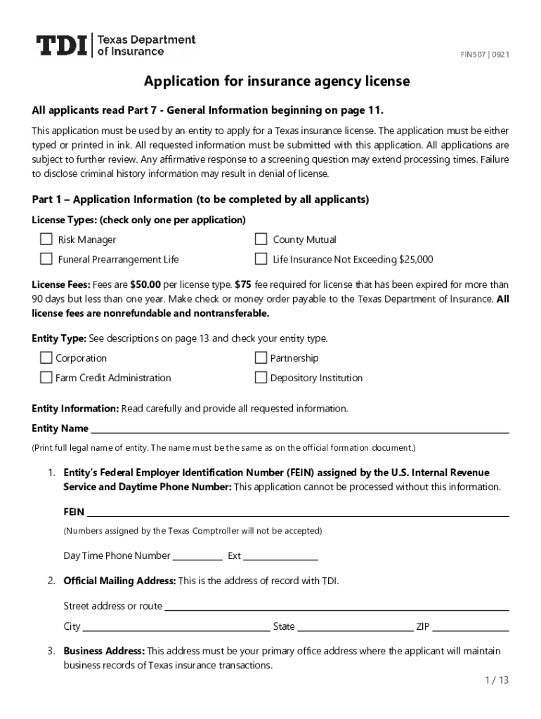 Texas Fin507 Fill Out and Sign Printable PDF Template  Form