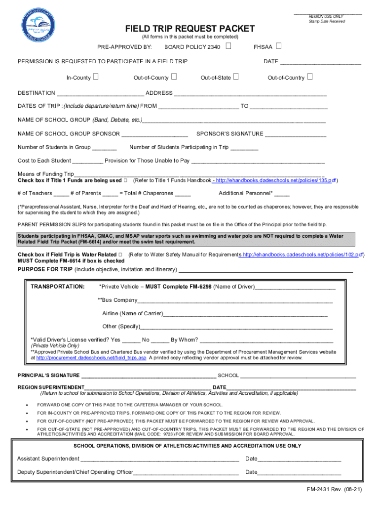  Form FL FM 2431 Fill Online, Printable, Fillable 2021-2024