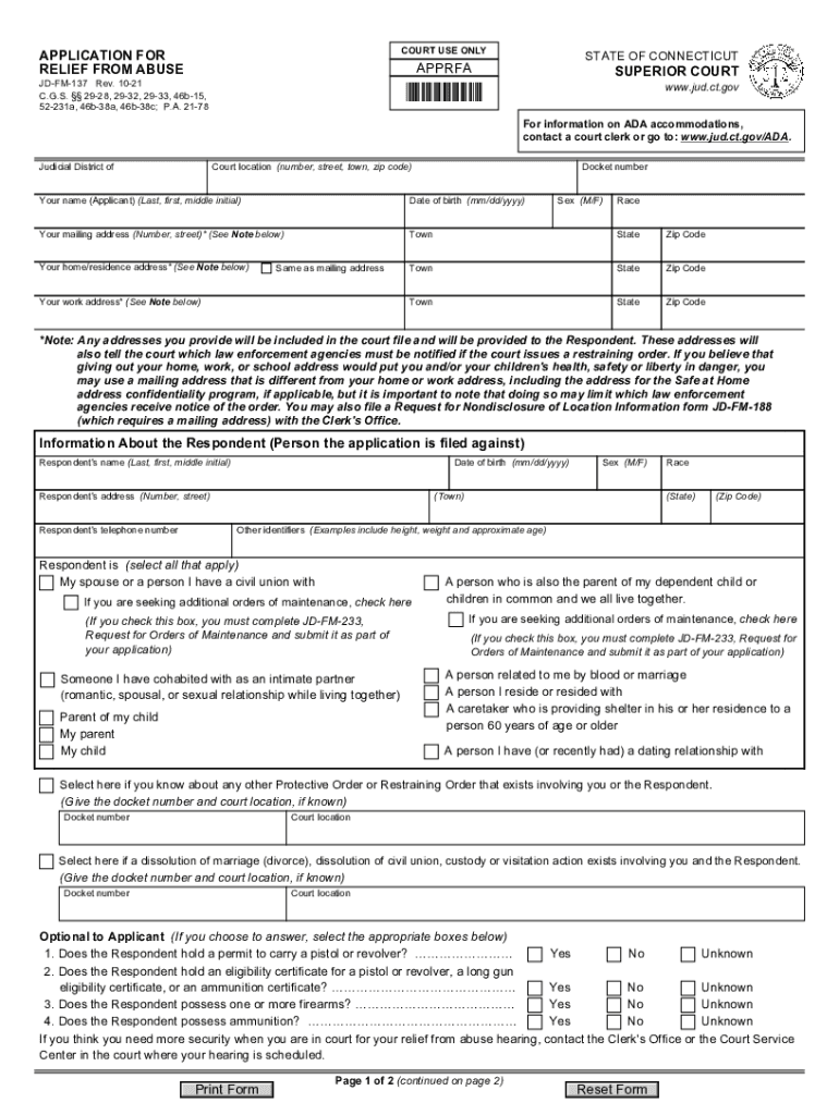  AFFIDAVIT RELIEF from ABUSE Jud Ct Gov 2021-2024