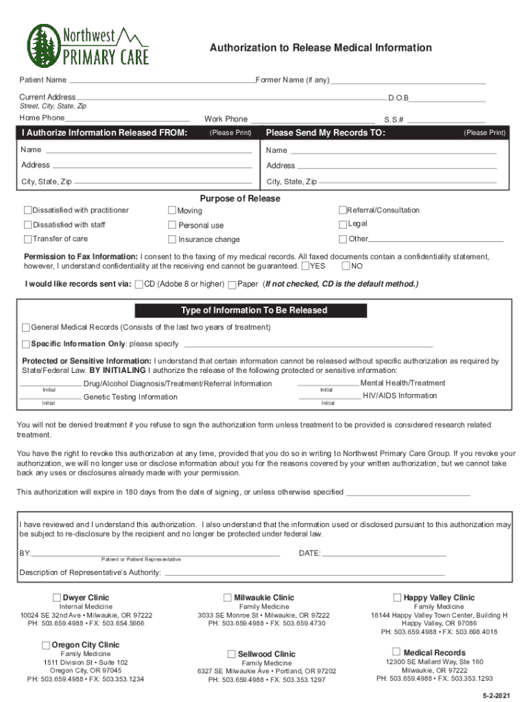 Get and Sign Does a Physician Need a Patient's Written Authorization to 2021-2022 Form