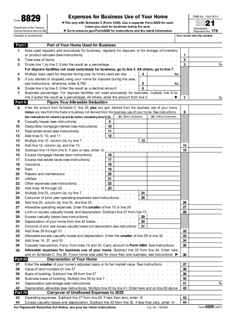 2021 8829 form