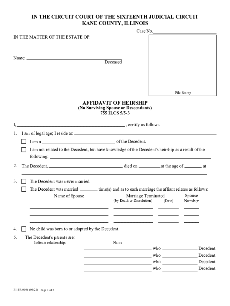  EForms All Documents Kane County, Illinois 2021-2024