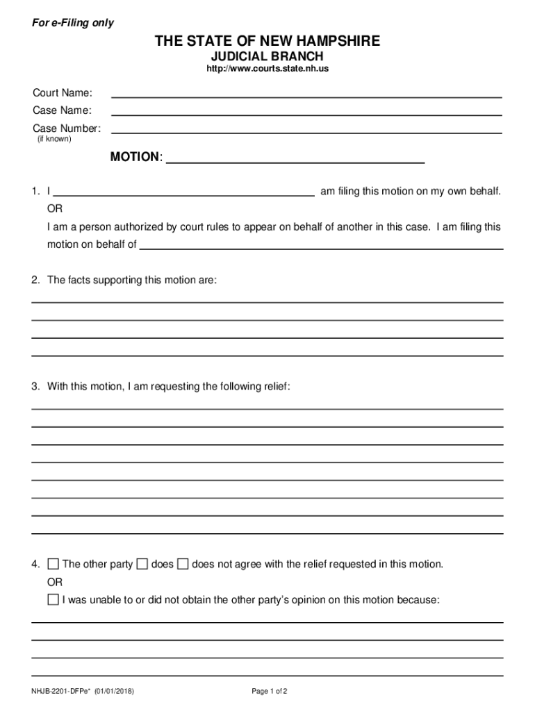 New Hampshire Judicial Branch  Form