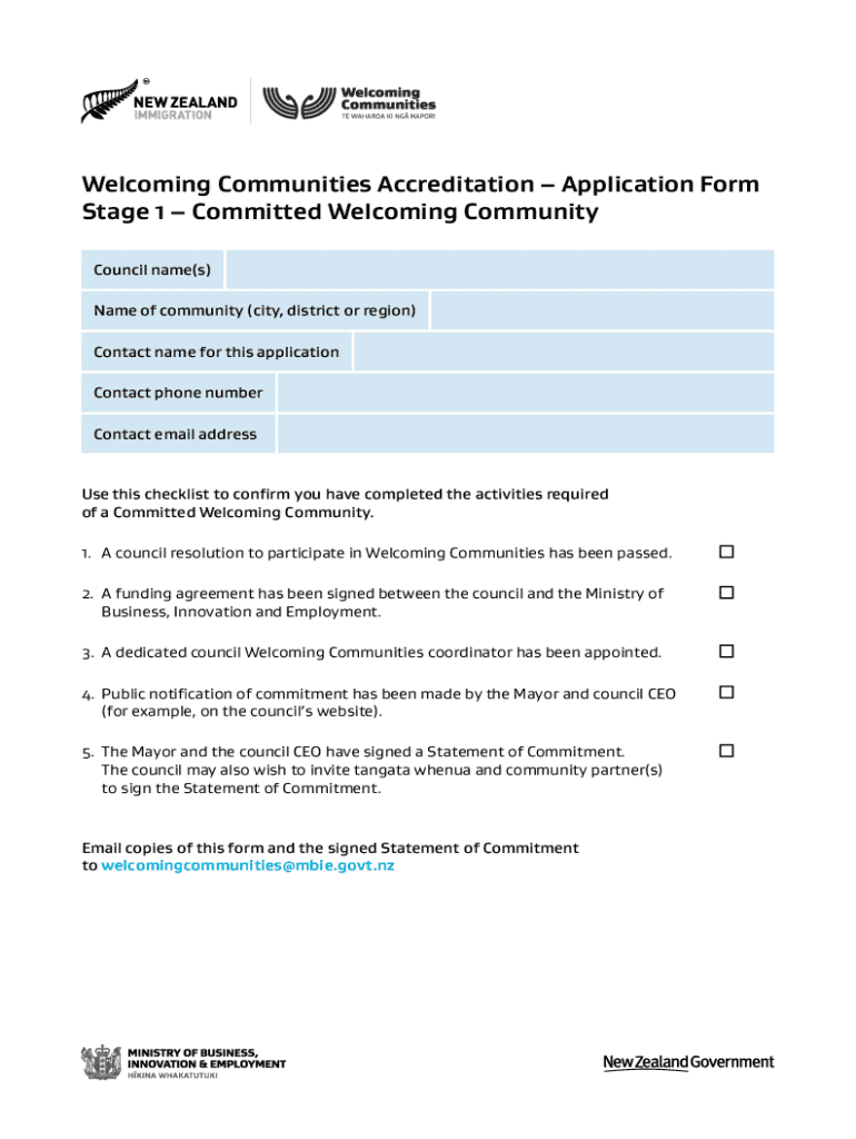 New Zealand Immigration Application  Form