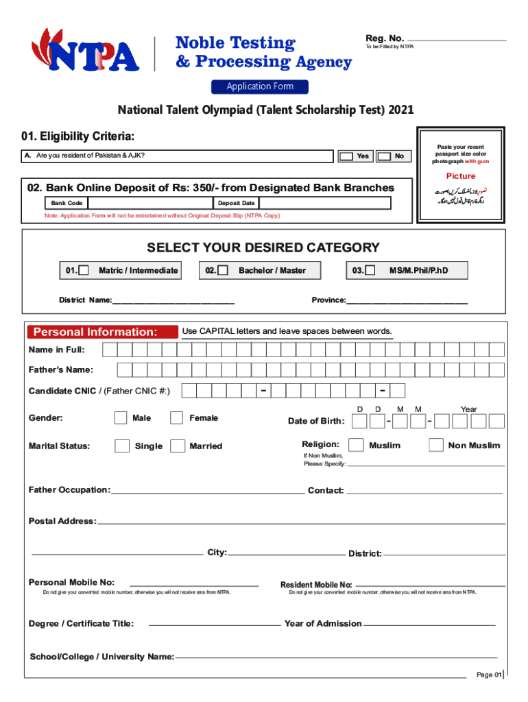 Application Form NTO