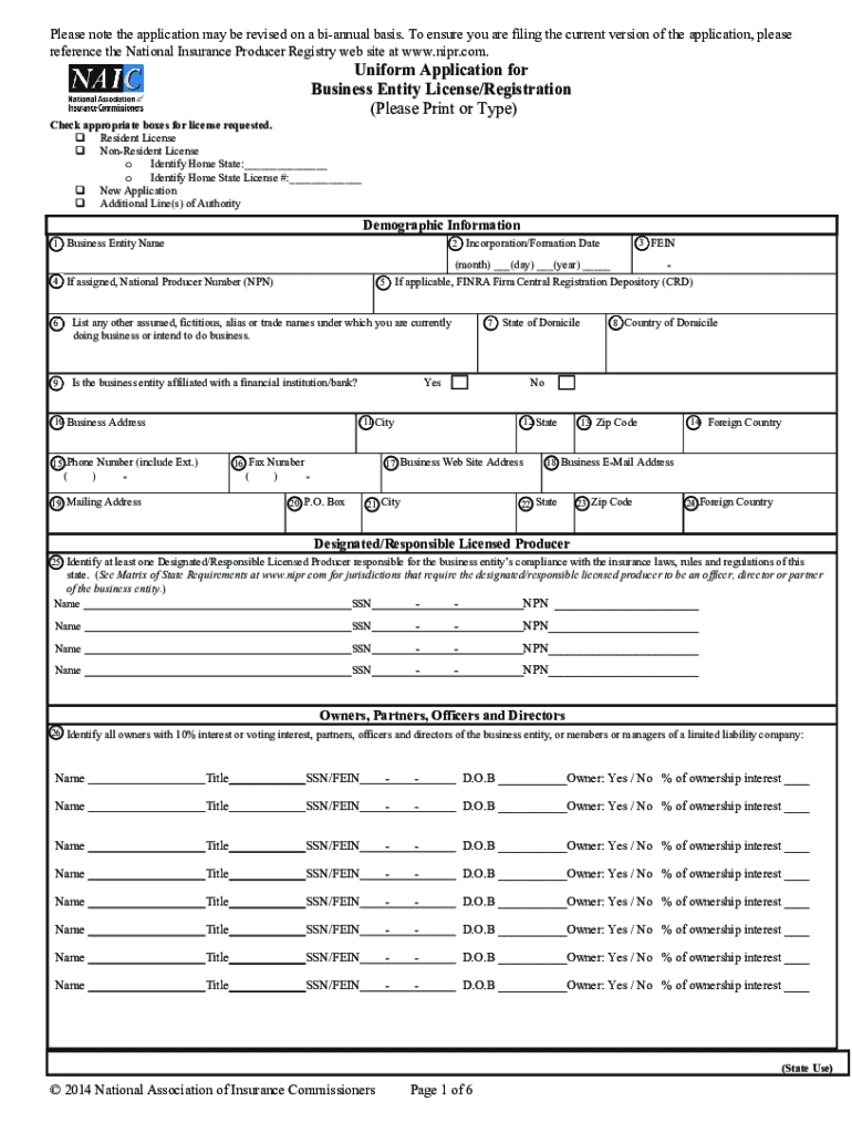 Please Note the Application May Be Revised on a Bi 2014-2025