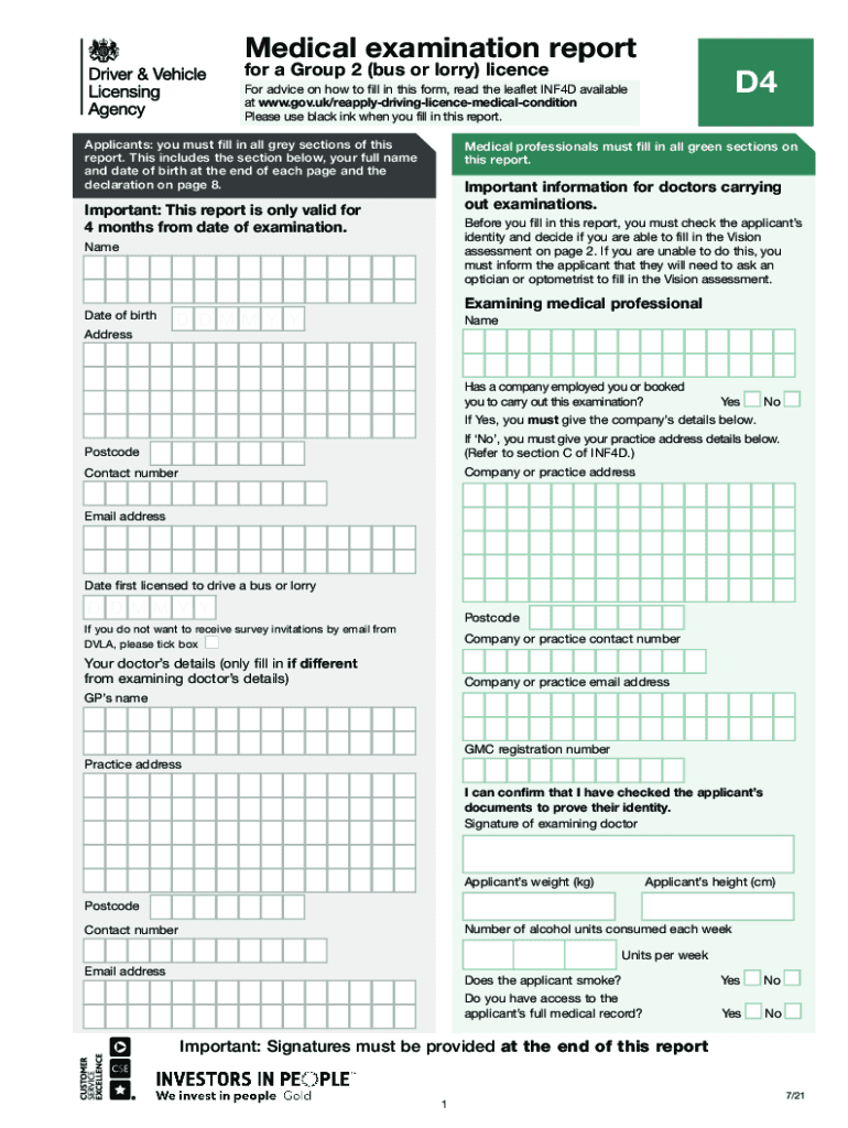 D4 Form Medical