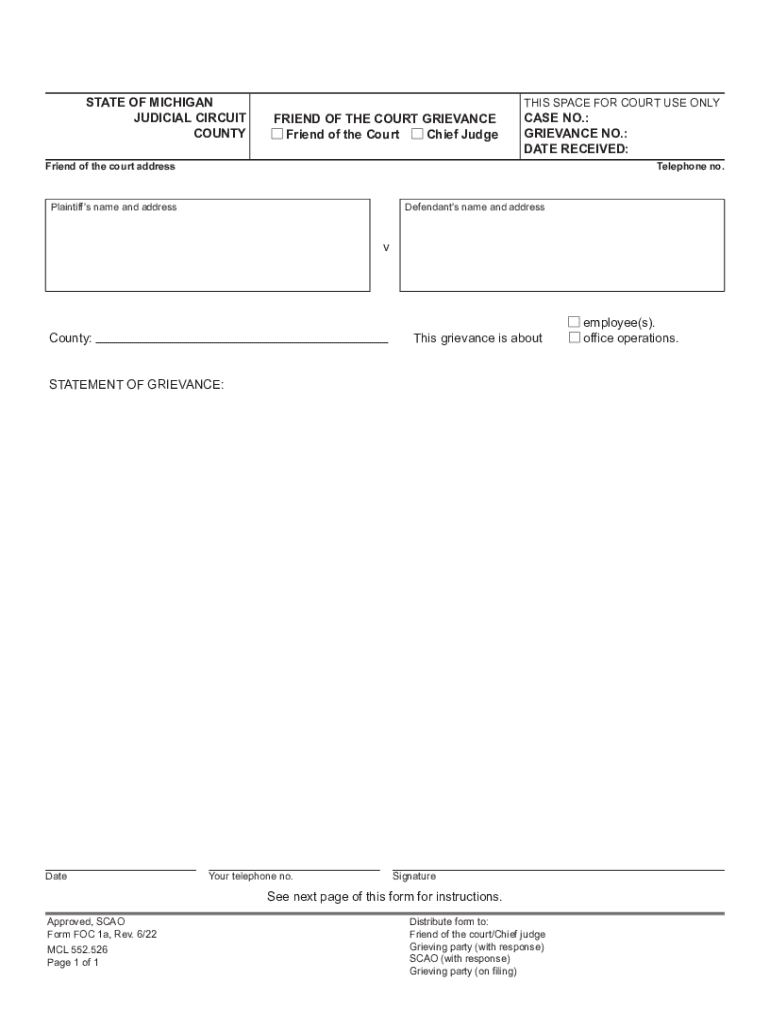 Employees County This Grievance is About Office Operations  Form