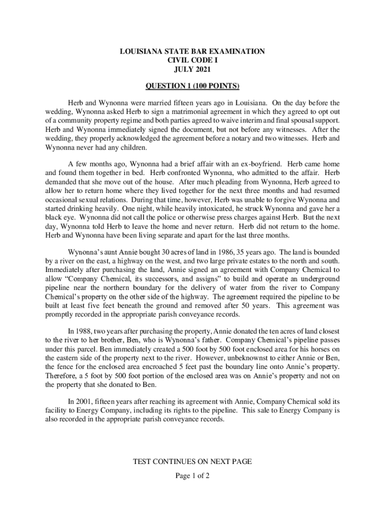 State Bar Exams Questions and Sample Answers Bing 2021-2025