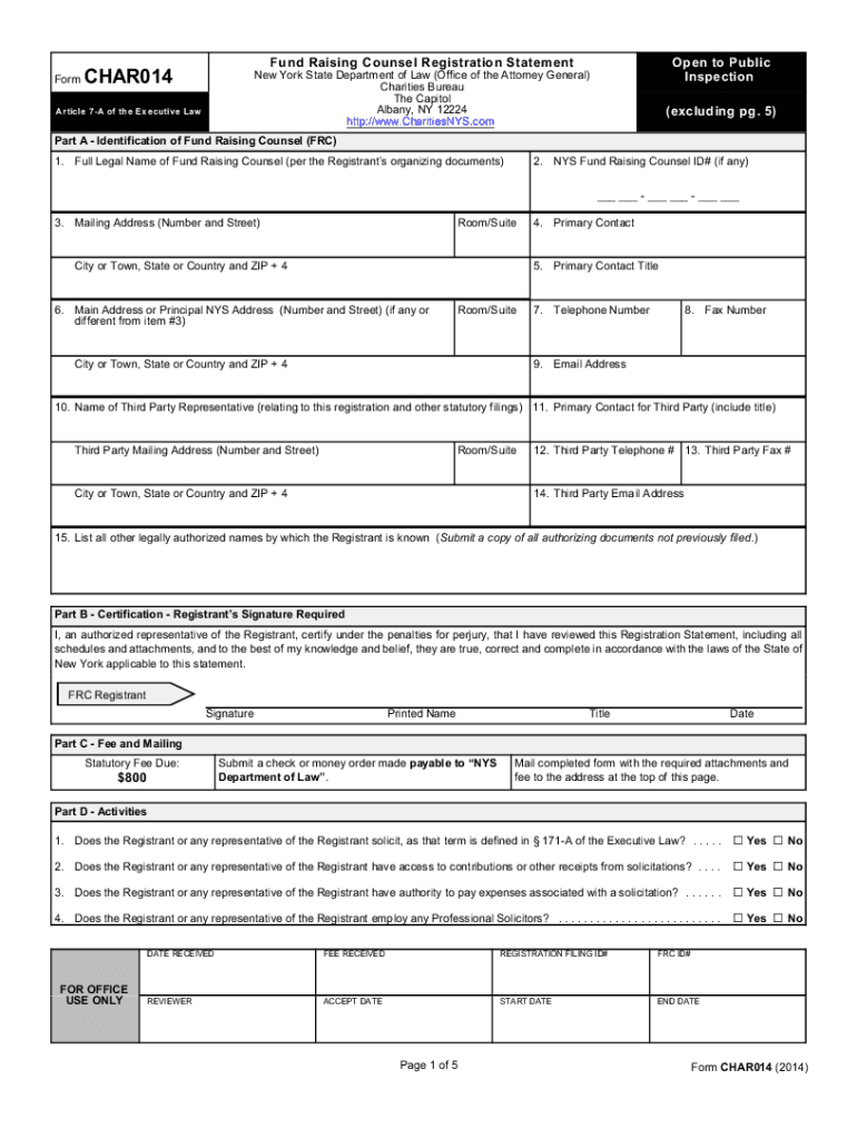 Get and Sign Fillable Online Form CHAR014 CharitiesNYS Com Fax Email 2014-2022