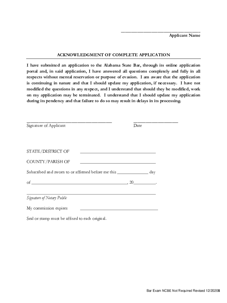 Alabama Packet  Form