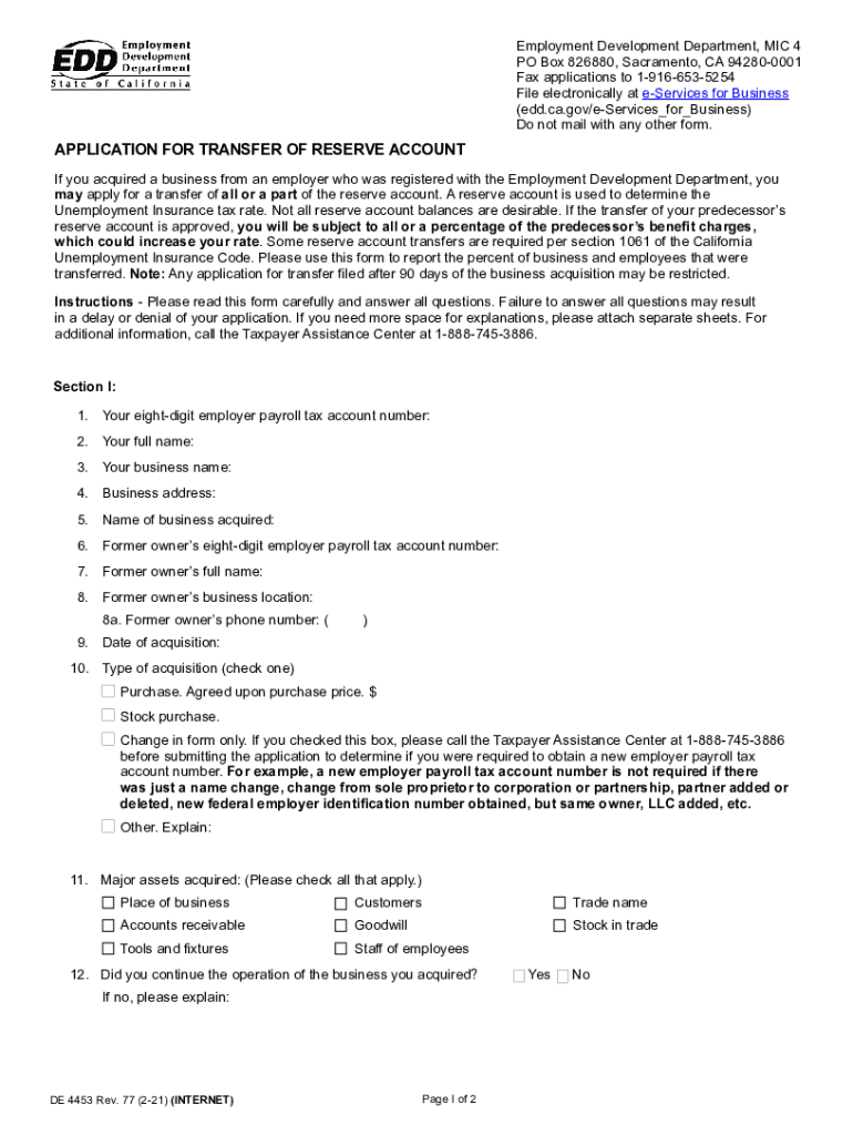  Fillable Online Application for Transfer of Reserve 2021-2024