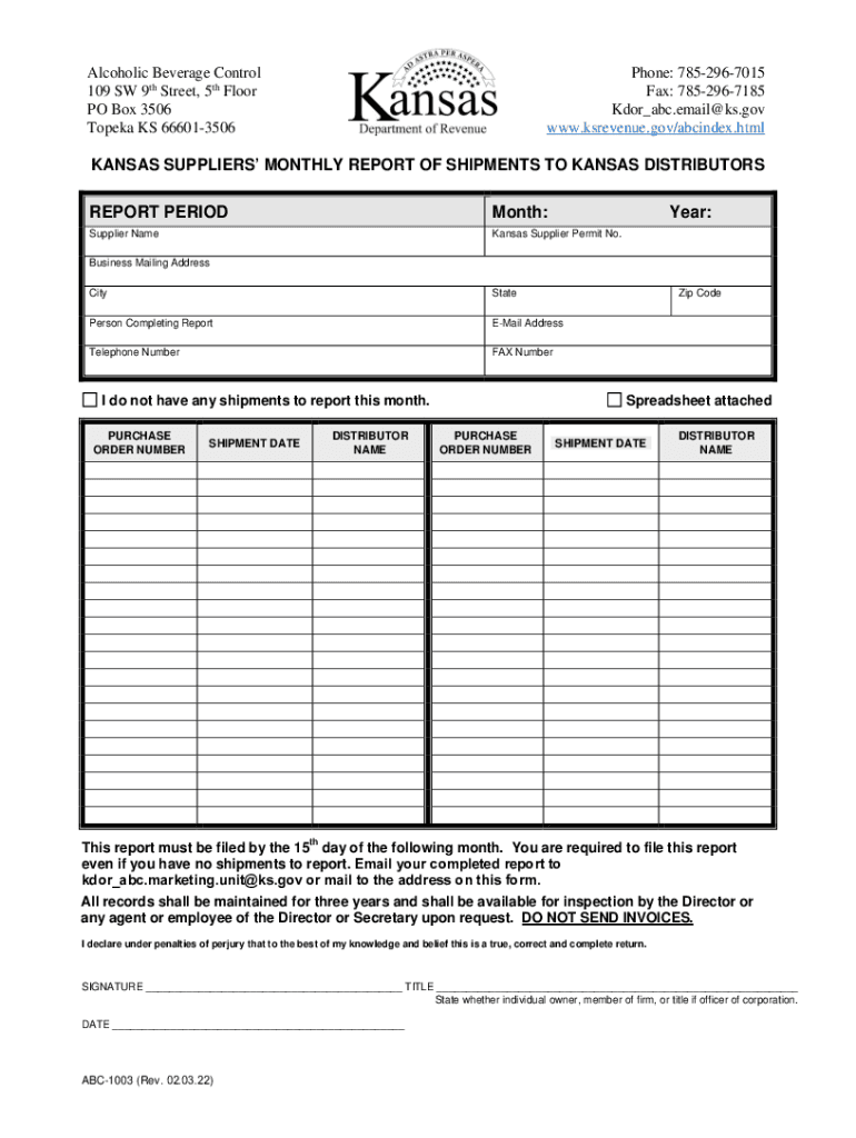  KS ABC 1003 Form 2022-2024