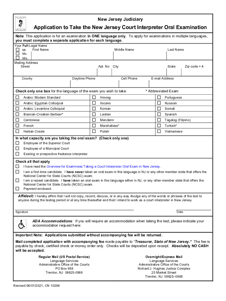  Fillable Online Overview of the Oral Examiniation for 2021