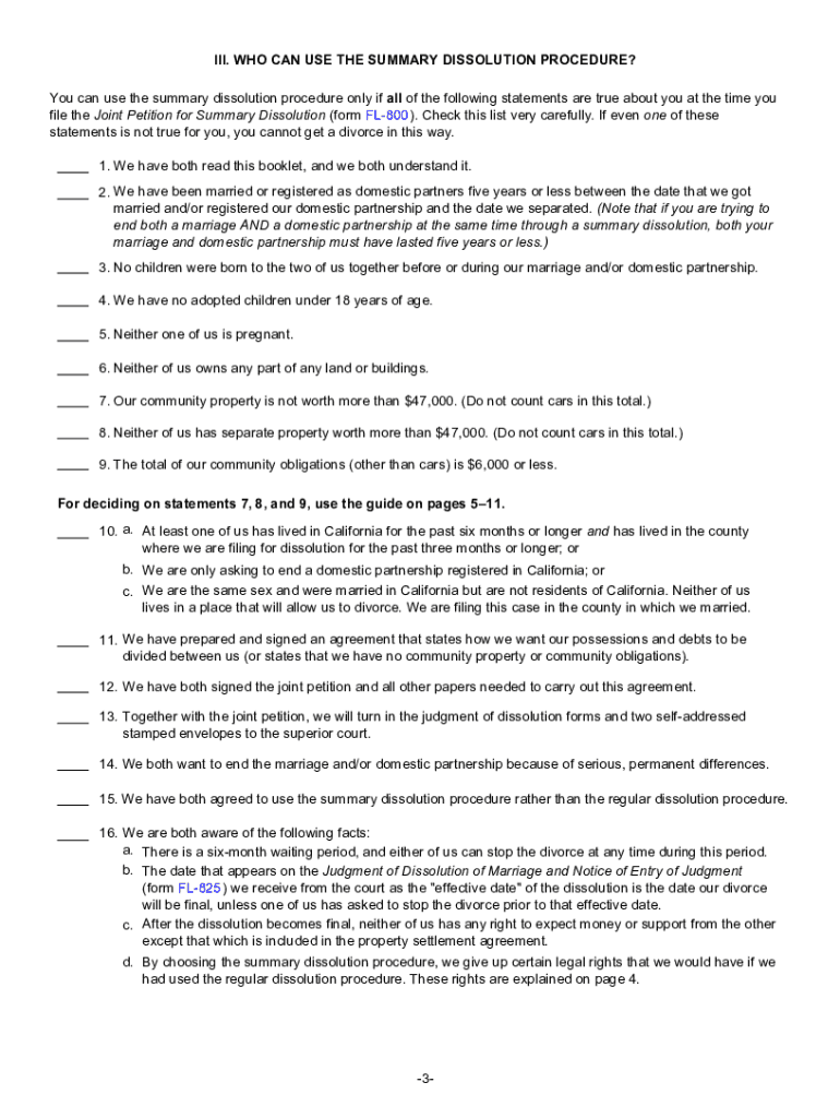  Www Courts Ca Govdocumentsfl810FL 810 Summary Dissolution Information California 2021-2024