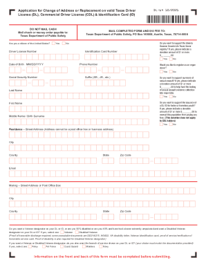 Login, Driver License Renewal and Address Change