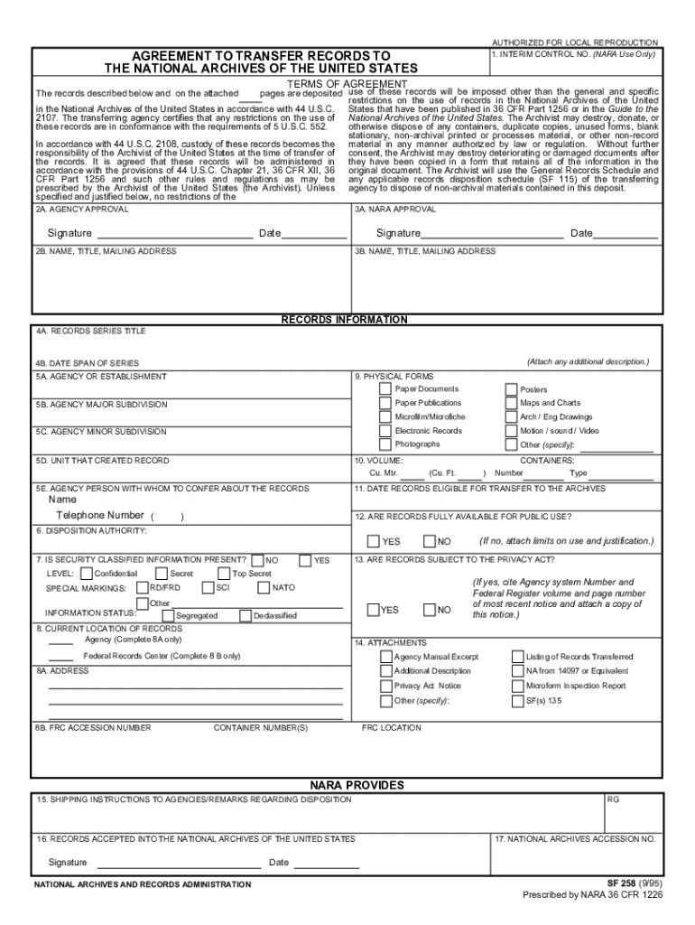Records Transfer Agreement  Form