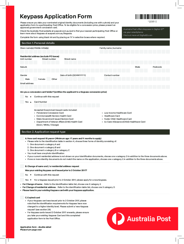 Keypass IdApply for a Keypass ID Australia Post 2021-2024