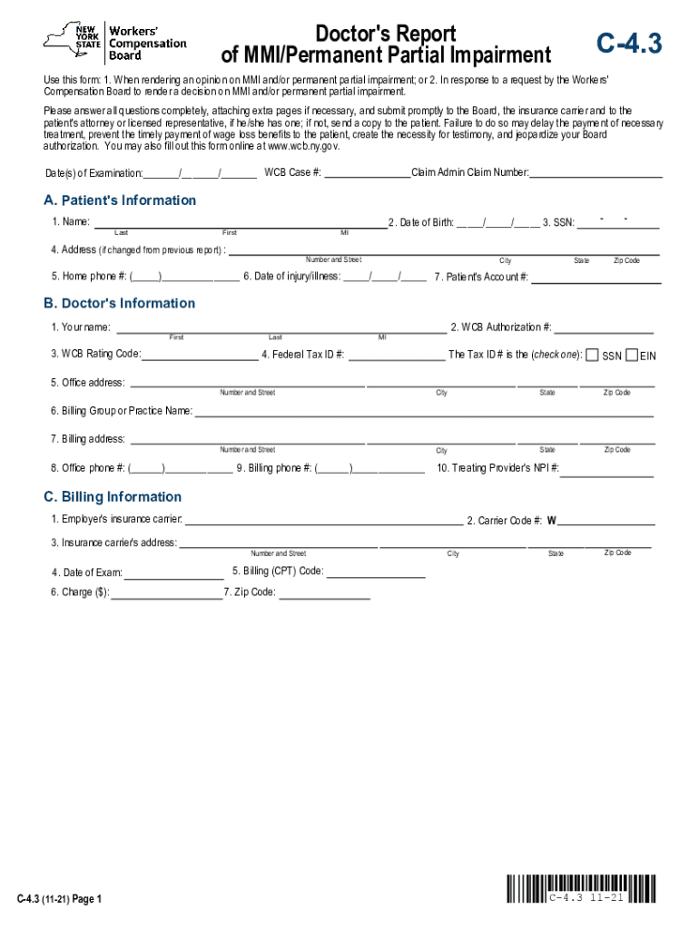  Doctor's Report C 4 3 of MMIPermanent Partial Impairment 2021-2024