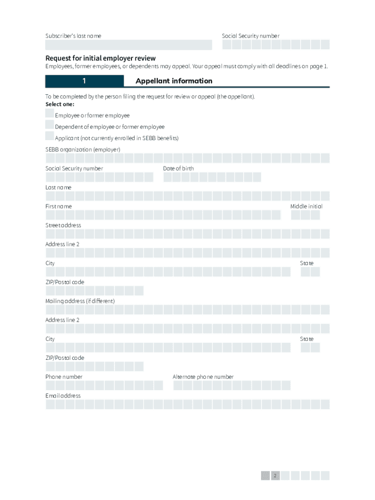  School Employee Request for ReviewNotice of Appeal 2021