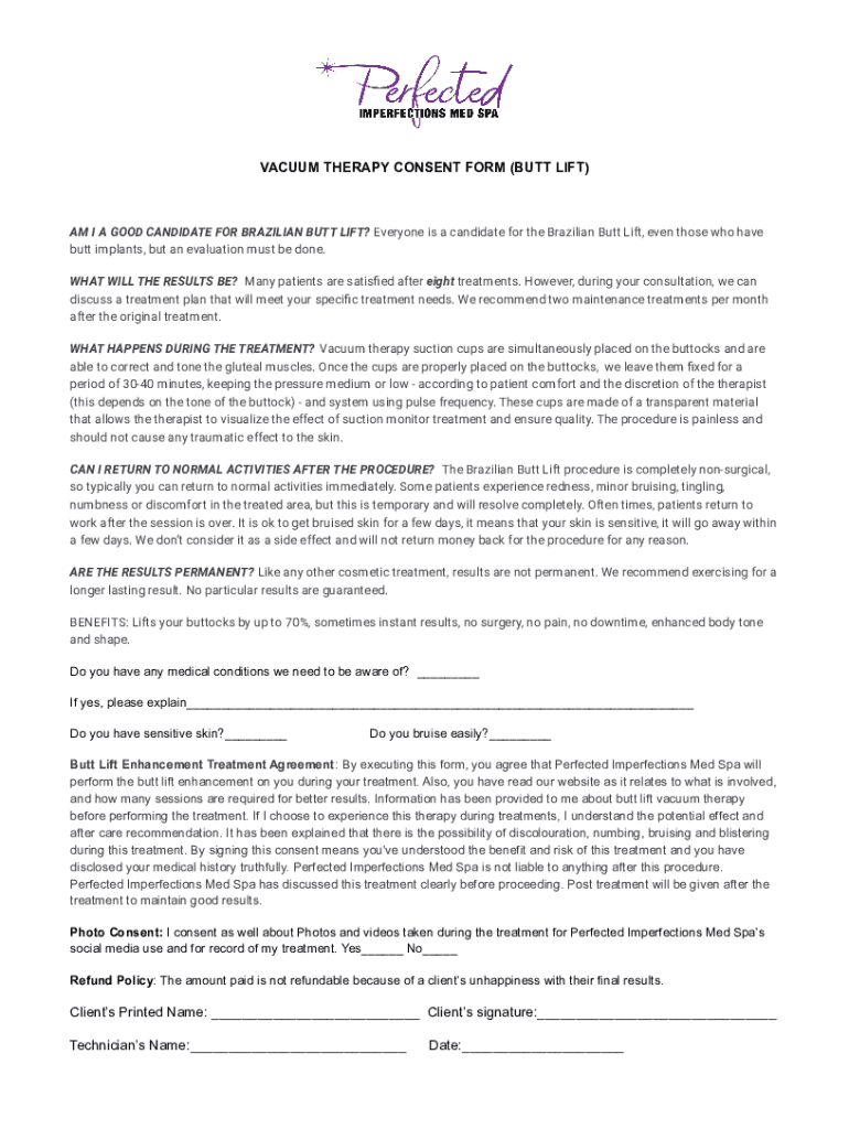Vacuum Therapy Consent Form