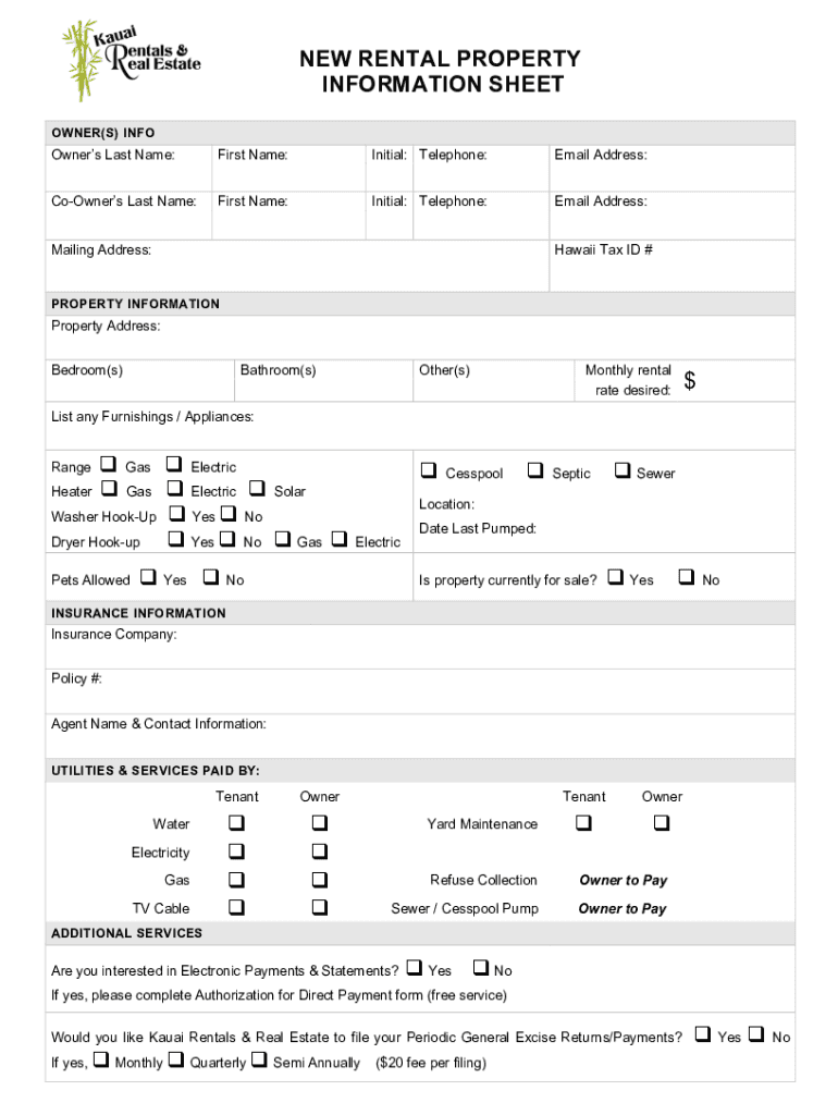 New Rental Property Information Sheet Rev 3 10 21