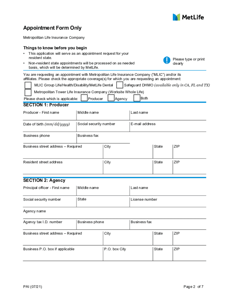 Fillable Online Appointment Form Only Wordandbrown Com