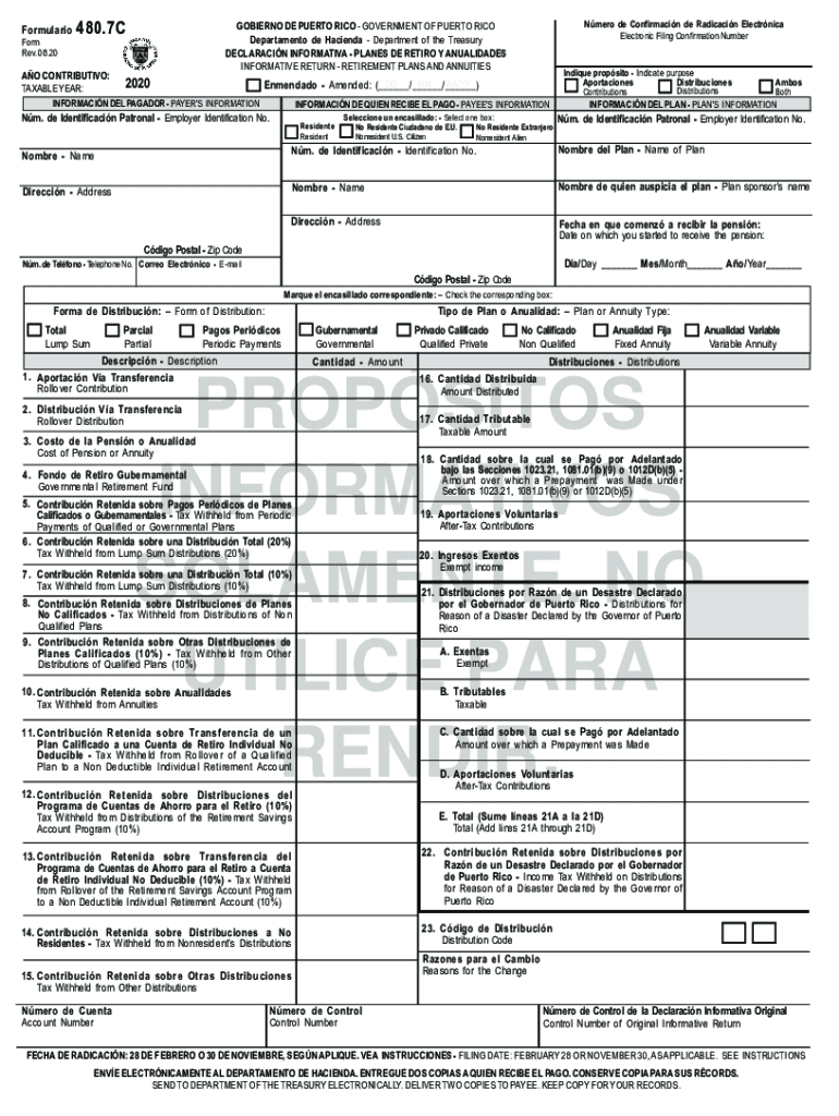  Formulario Form Rev 07 18 222 COMPROBANTE DE 2020-2024