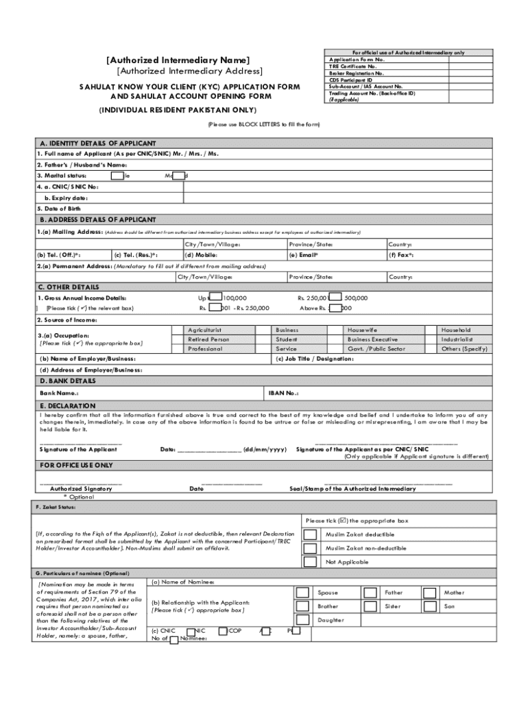 Sahulat Form