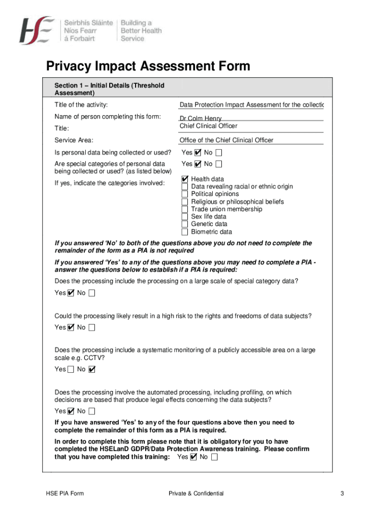 Ireland Health Service Executive  Form