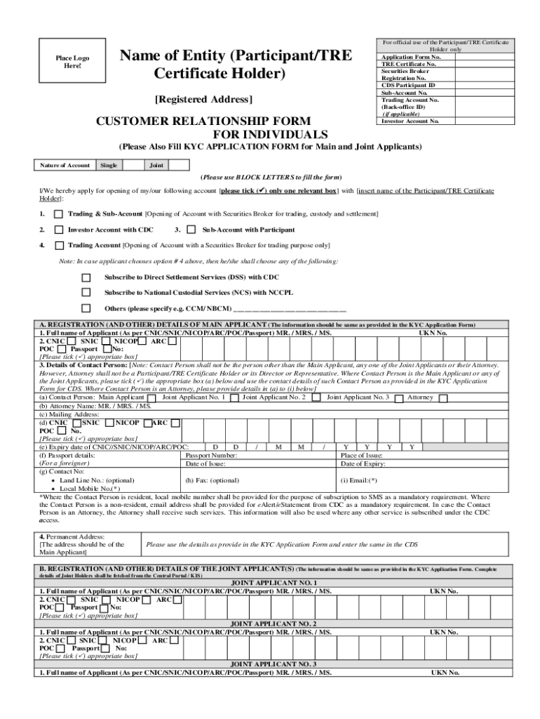 Name Holder of Entity ParticipantTRE  Form