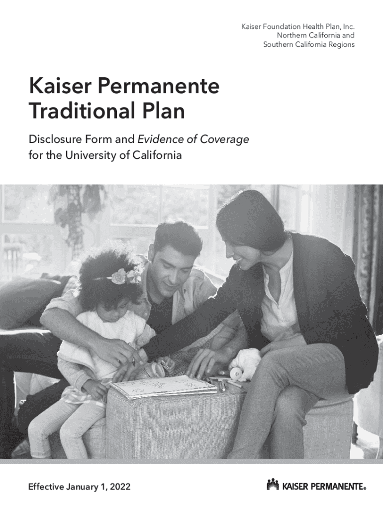 Kaiser Permanente Traditional Plan EOC  Form