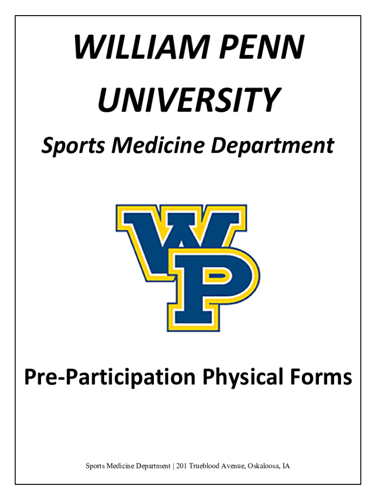 Sports Medicine Department Pre Participation Physical Forms