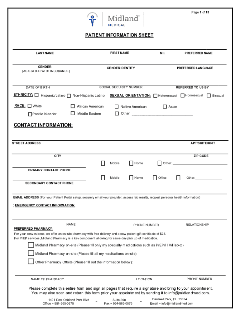 Fillable Online Initial Intake Patient Registration Form 2021-2024