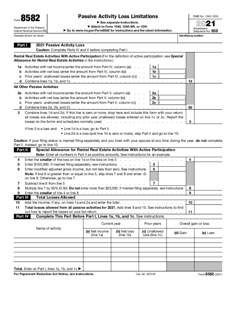 2021 8582 form