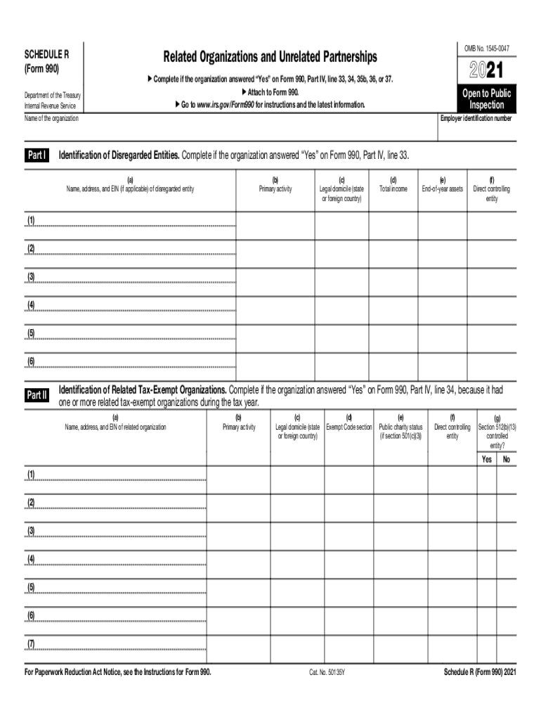  3 Schedule R 990 Form to Edit, Download &amp;amp; Print 2021