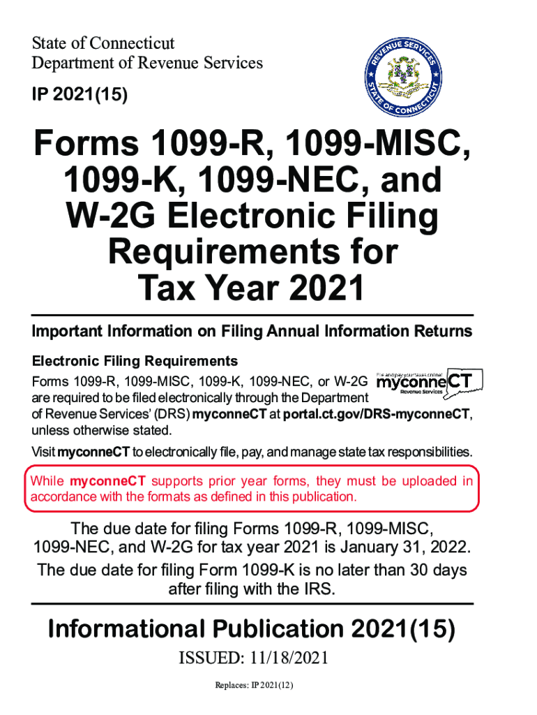  IP 12 Forms 1099 R, 1099 MISC, 1099 K, 1099 NEC, and 2021