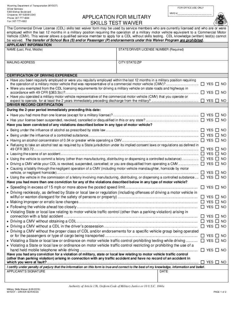  Contact Information Wyoming Department of Transportation 2019-2024