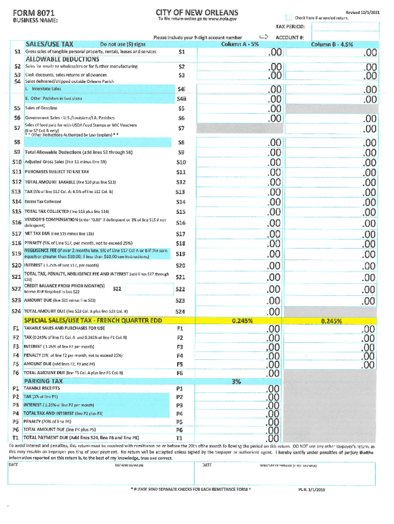  Form 8071 2021-2024