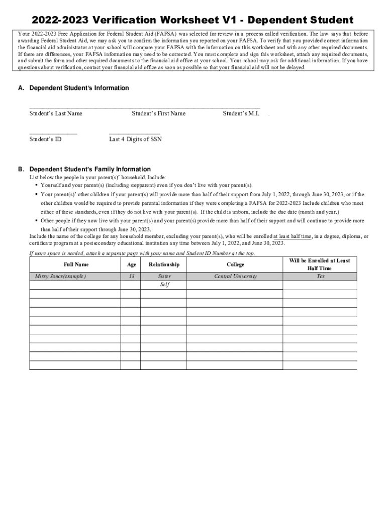 Verification Dependent  Form