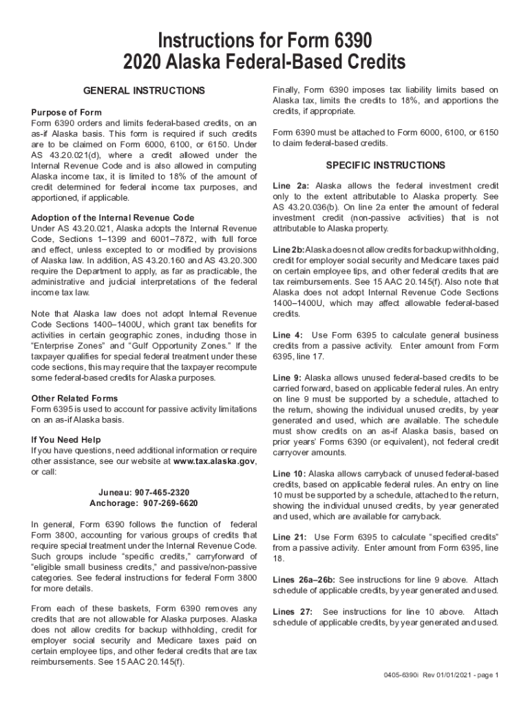  Www pdfFiller Com537169861 Alaska Federal2020 Form AK 6390i Fill Online, Printable, Fillable, Blank 2020