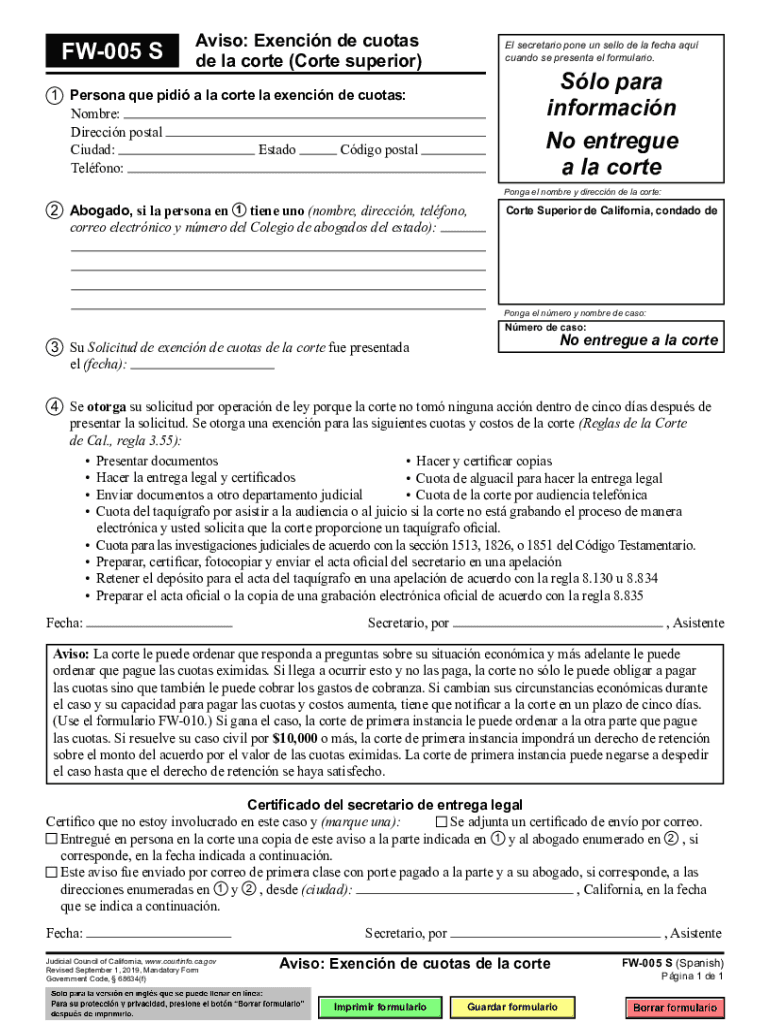  Www Courts Ca Govdocumentsgv630sOrden Sobre La Solicitud Para Dar Por GV 630 S Terminada Una 2019-2024