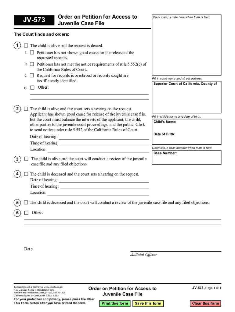  Www Courts Ca Govdocumentsjv184JV 184 Order After Hearing on Form JV 180, Request to Change 2021-2024